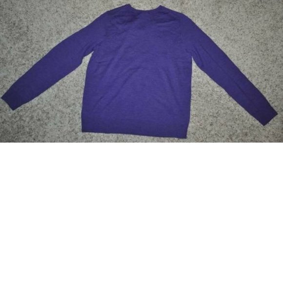 Men Wool Blend Sweater Apt 9 Purple 2X-Large Merino V-Neck Long Sleeves - Picture 2 of 4
